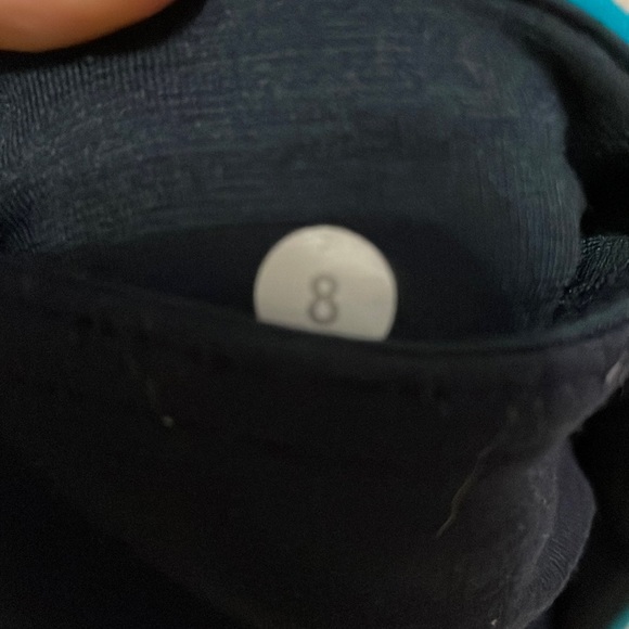 Vintage lululemon reversible wunder under leggings GUC size 8 blue/teal crop - Picture 1 of 3